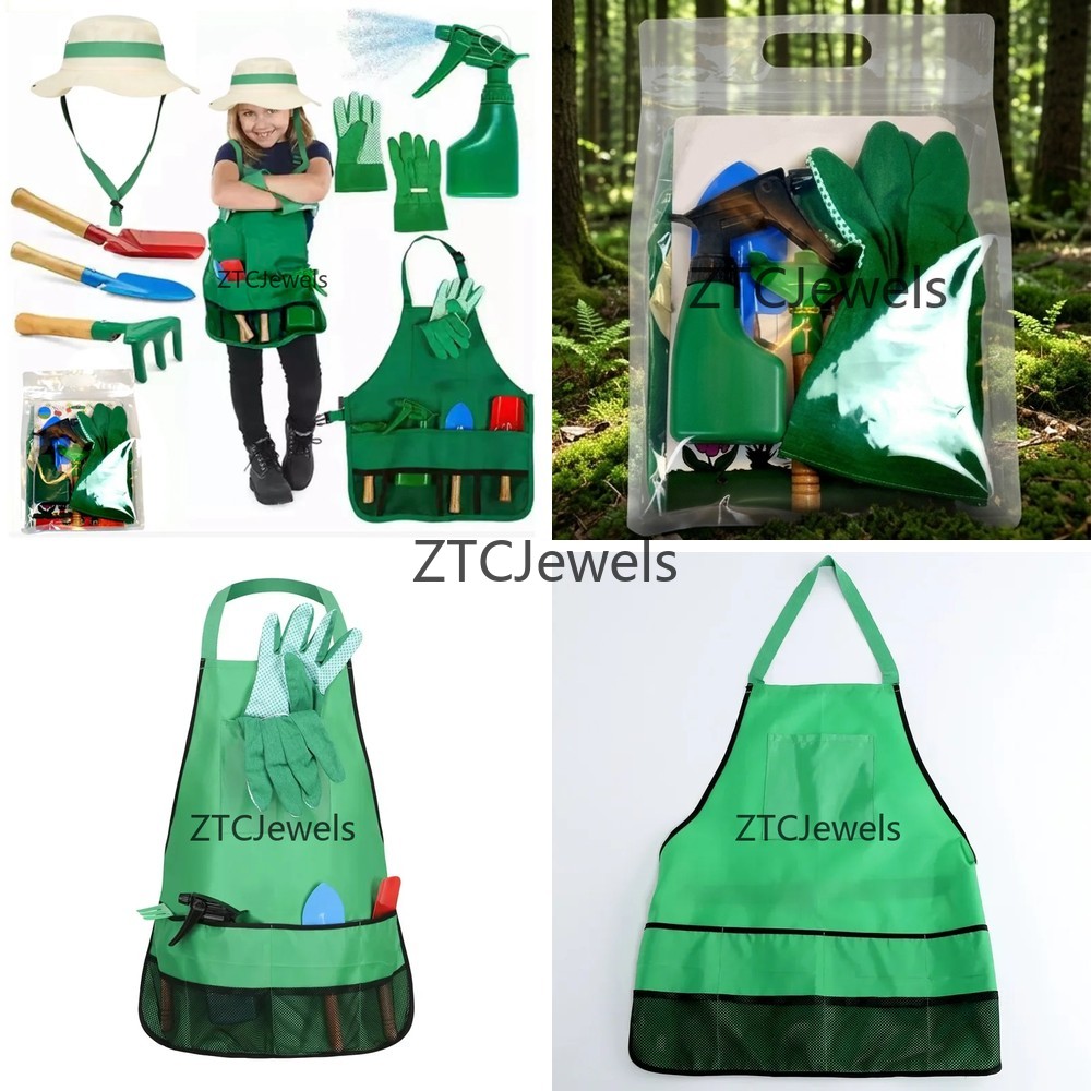 Gardening Tools Girls - Set Alat Apron Kebun Anak dengan