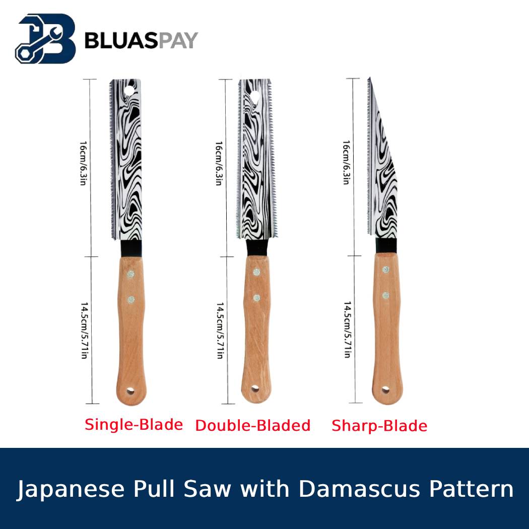 Gardening Hand Tools Japanese - Set Gergaji Tarik Jepang Pola Damaskus