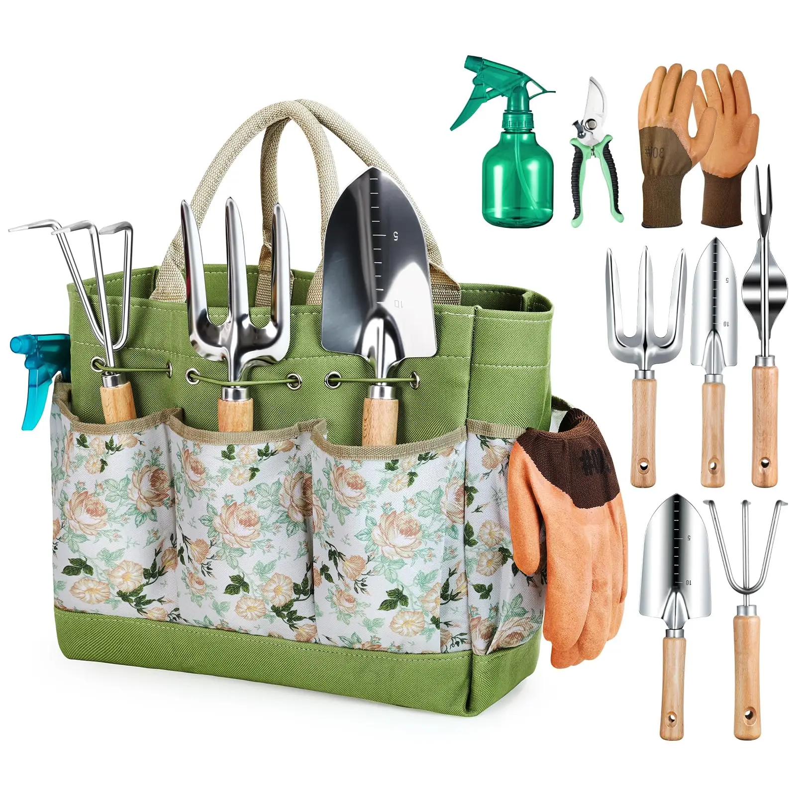 9PCS Set Alat Taman dari Baja  - Spade Digging Fork ulasan dan harga