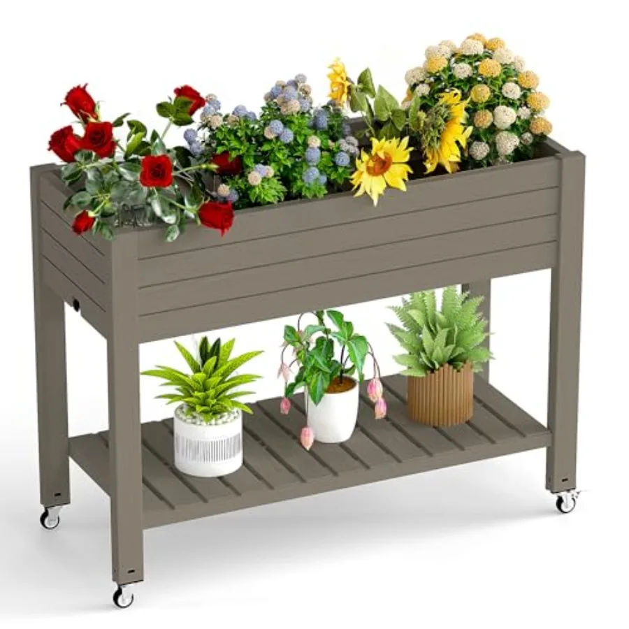 Kotak Tanaman Resin dengan Kak - Self-Watering Planter ulasan dan harga