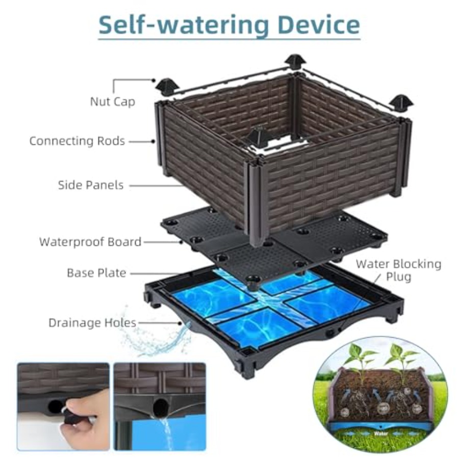 Kotak penanam tanaman yang dap - Self-Watering Planter ulasan dan harga