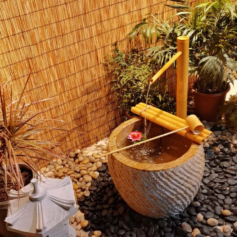 Mangkuk batu Jinglu bambu Jepa - Gardening Hand Tools Japanese ulasan dan harga